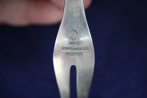 C Sorensen & Son - Denmark 830 Silver Fork - Hammered Look - No Mono