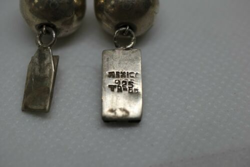 Vintage Mexico Sterling Silver 925 TA-66 Ball & Diamond Shaped Bead Necklace