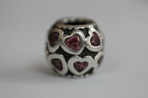 Pandora Sterling Silver Love all Around Charm Bead Pink CZ - #791250CZS
