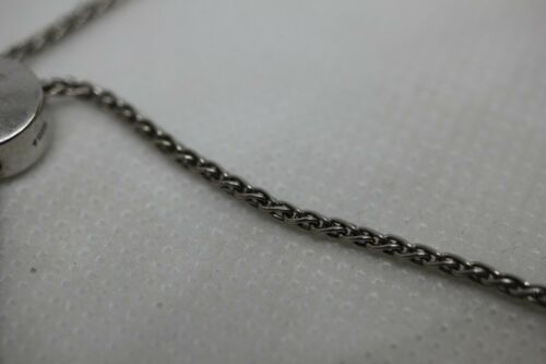 Sterling Silver 925 Adjustable Bolo Bracelet with Diamond Chips Infinity Symbols
