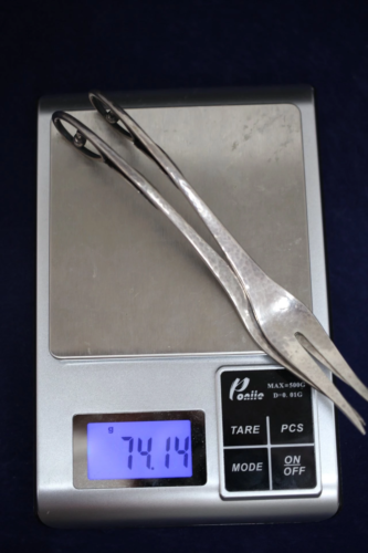 C Sorensen & Son - Denmark 830 Silver Fork - Hammered Look - No Mono