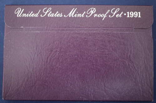 1991 United States US Mint Proof Set w/ Box & COA