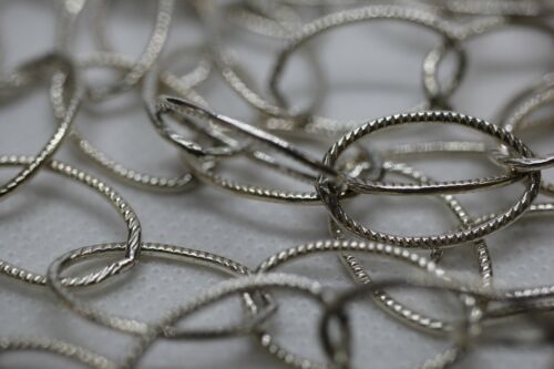 Joseph Esposito Sterling Silver ESPO SIG Layering Oval Textured Link Toggle Neck