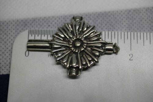 Sterling Silver 925 Celtic Style Cross Crucifix Pendant Unique Design 1.75 inch