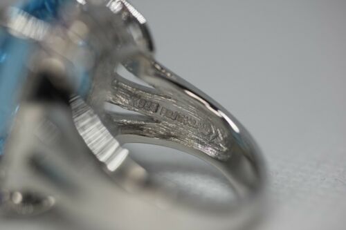 18.20ct Topaz w/ Tanzanite & White Topaz Sterling Silver Ring - Sz 4