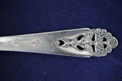 International Queen's Lace Sterling Silver Baby Spoon - No Mono