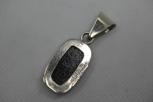 Charles Albert Sterling Silver Dichroic Glass Rectangular Pendant