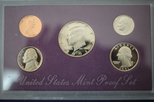 1991 United States US Mint Proof Set w/ Box & COA