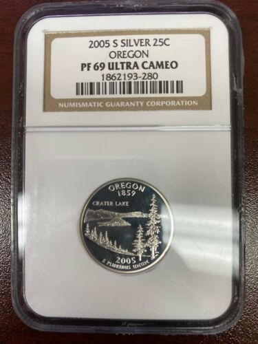 2005-S Silver PCGS PR69 DCAM Oregon State Quarter Proof