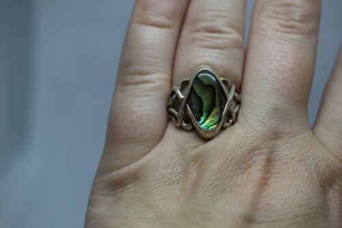 Kabana KBN Sterling Silver Abalone Ring - Sz 7 3/4