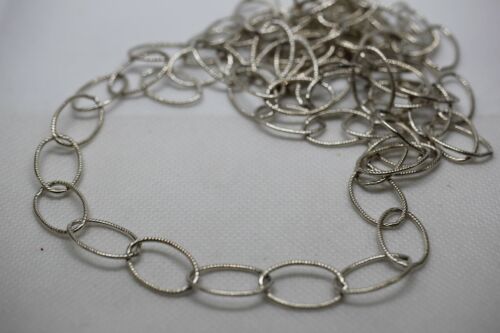 Joseph Esposito Sterling Silver ESPO SIG Layering Oval Textured Link Toggle Neck