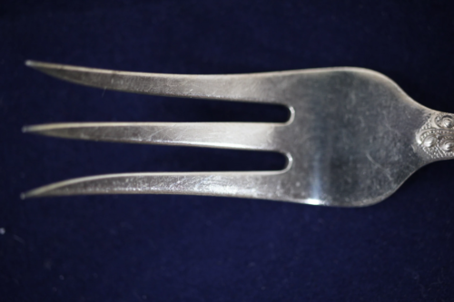 Kirk Stieff - Repousse Sterling Silver Individual Fruit Cocktail Fork - No Mono