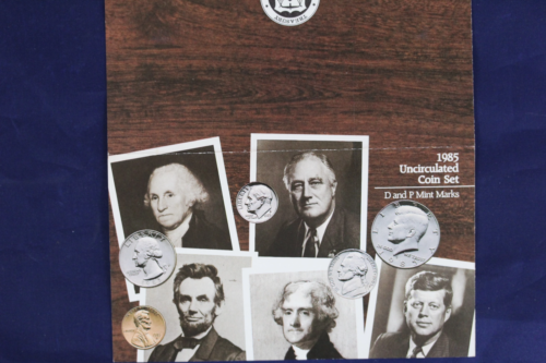 1985 P&D U.S. Mint Uncirculated Coin Set w/ Original Packaging