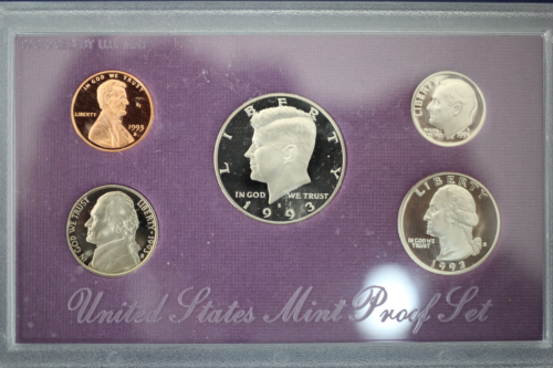 1993 United States US Mint Proof Set w/ Box & COA
