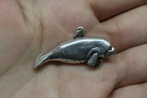 Sterling Silver 925 Walrus Seal Sea Creature Charm Pendant