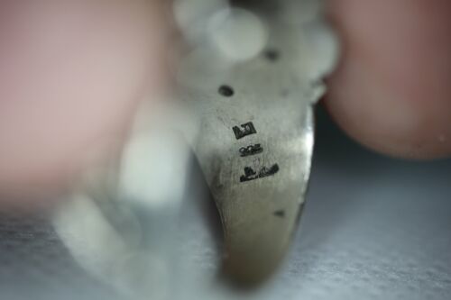 Vintage Sterling Silver Purple Stone Large Face Ring - ATI 925 Indonesia - Sz 6