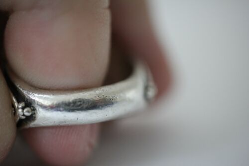 Vintage Sterling Silver Purple Stone Large Face Ring - ATI 925 Indonesia - Sz 6