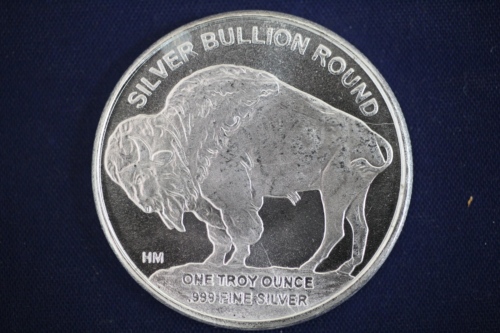 1 oz .999 Highland Mint HM Buffalo Indian Head Design Silver Round