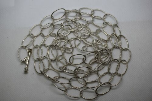 Joseph Esposito Sterling Silver ESPO SIG Layering Oval Textured Link Toggle Neck