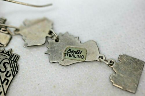 Berebi Sterling Silver Cruise Boat Sun Oil Camera Dangle Wire Pierce Earrings