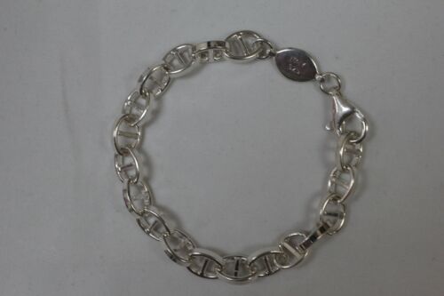 Sterling Silver 925 Italy Mariner Anchor Link Bracelet - 7.5"