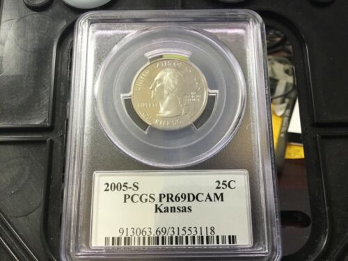 2005-S 25c Kansas State Quarter Proof PCGS PR69DCAM
