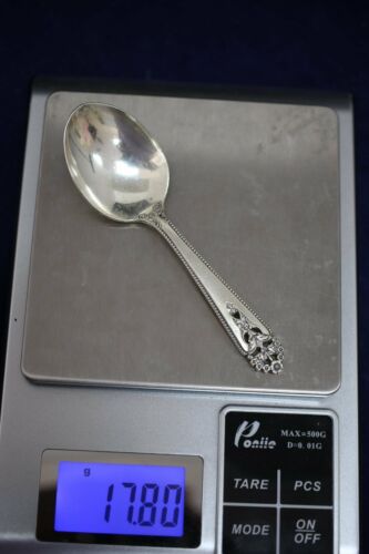 International Queen's Lace Sterling Silver Baby Spoon - No Mono