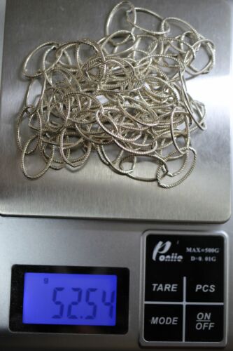 Joseph Esposito Sterling Silver ESPO SIG Layering Oval Textured Link Toggle Neck