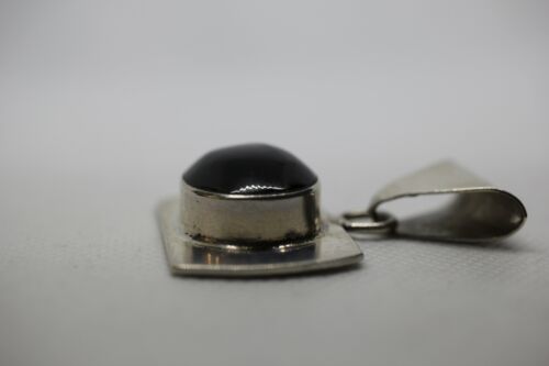 Vintage Mexico TZ-13 Sterling Silver 925 Black Onyx Pendant