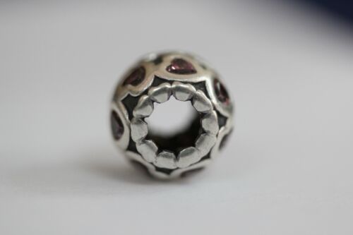 Pandora Sterling Silver Love all Around Charm Bead Pink CZ - #791250CZS