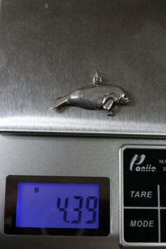 Sterling Silver 925 Walrus Seal Sea Creature Charm Pendant