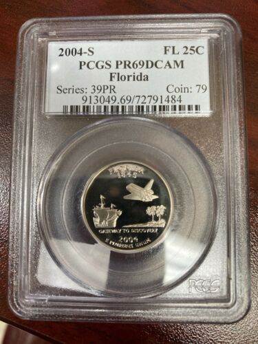 2004-S Clad 25C Florida Quarter PCGS PR69DCAM