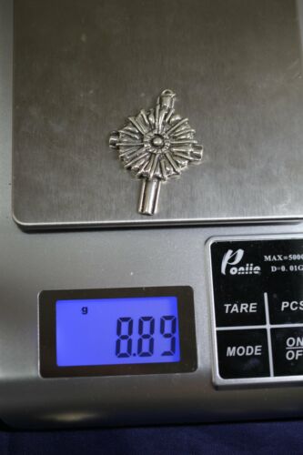 Sterling Silver 925 Celtic Style Cross Crucifix Pendant Unique Design 1.75 inch