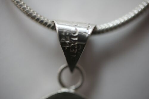 Sterling Silver 925 Vintage Mexico Egyptian Ankh Cross Pendant with Snake Chain