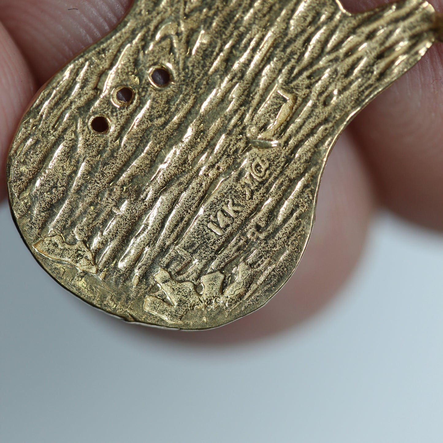 14k Yellow Gold Michael Anthony Guitar Charm Pendant