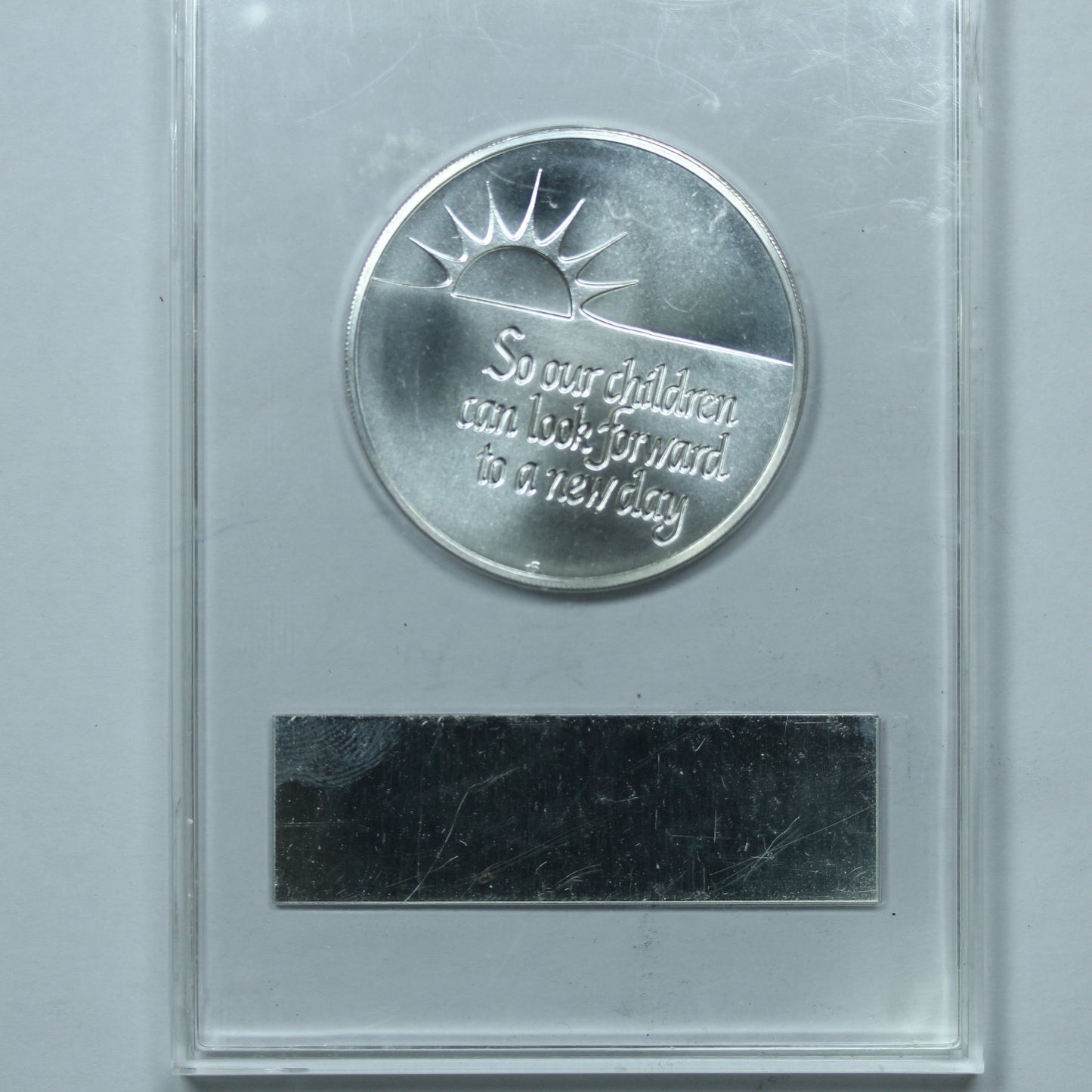 Franklin Mint 925 Sterling Silver Art Round Proof - Limited Edition - Peace