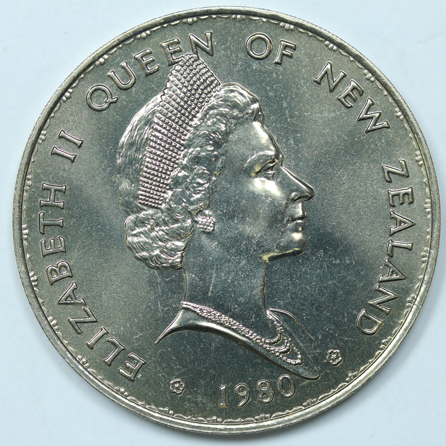 1980 New Zealand NZ $1 Coin Fantail Bird BU