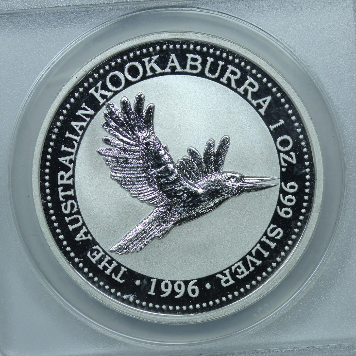 1996 $1 Australia Kookaburra 1 oz Silver - ANACS MS70 DCAM Deep Cameo