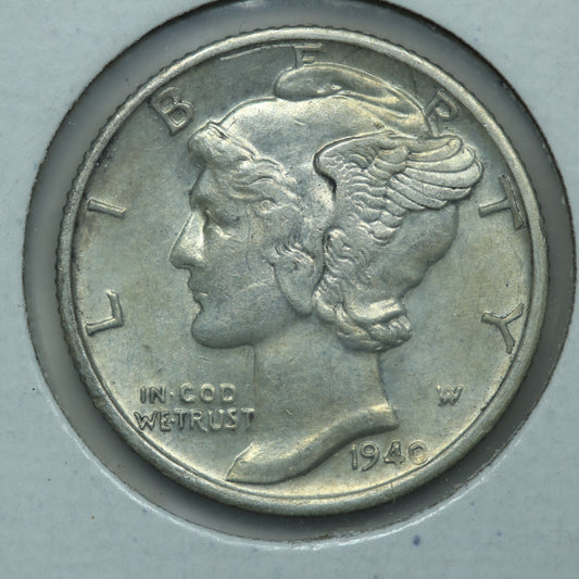 1940 S (San Francisco) Mercury Dime 10c 90% Silver