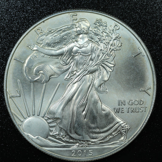 2015 American Silver Eagle 1 oz .999 Fine Silver Coin Marks/Spots