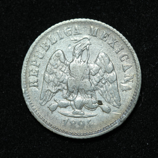 1894 10 Centavos GoR Mexico Second Republic Silver Coin - KM# 403.5