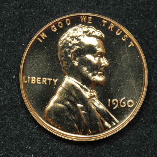 1960 P Philadelphia Proof Lincoln Penny Cent Large Date Very Pretty