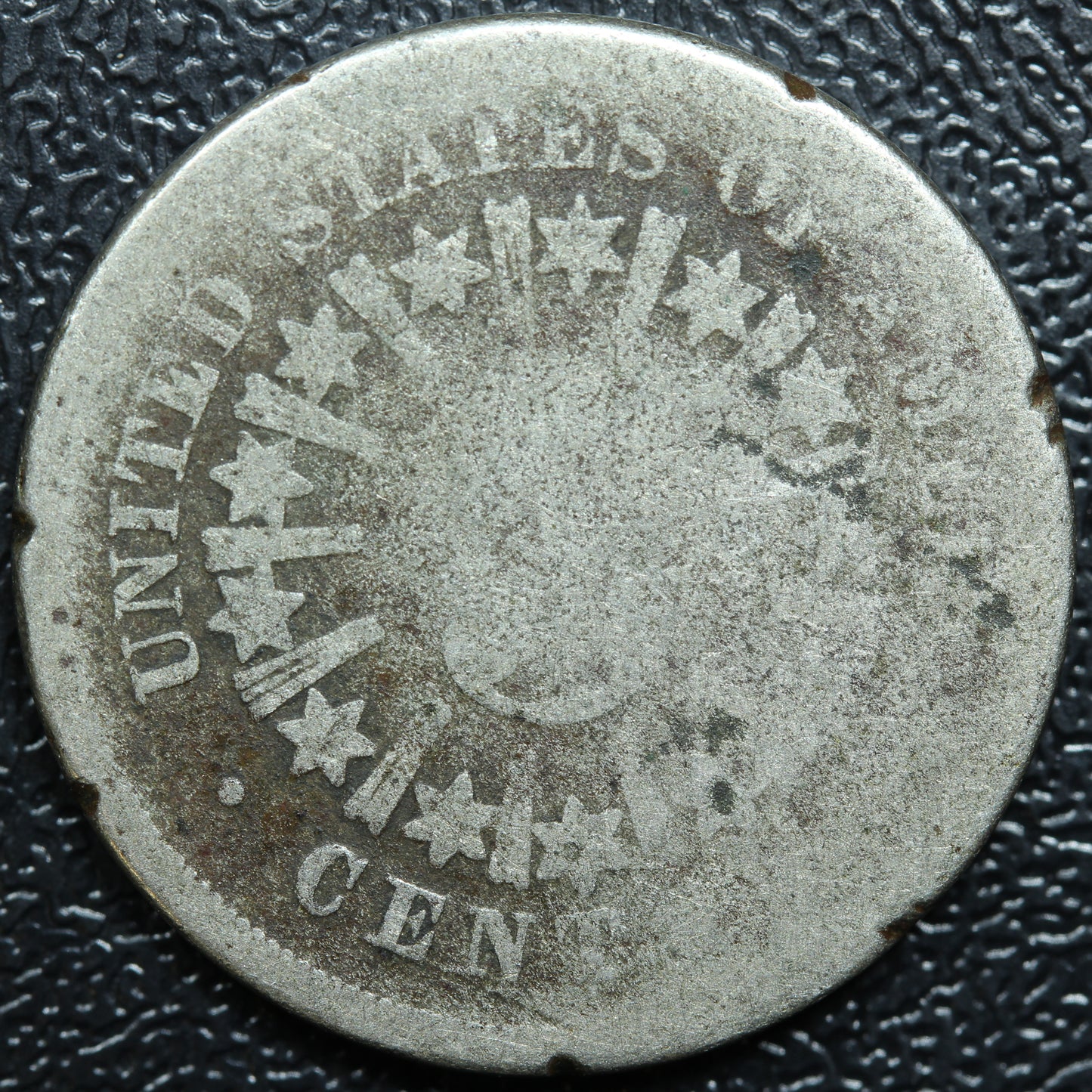1867 Shield Nickel 5 Cents 5c Five Cents Rays