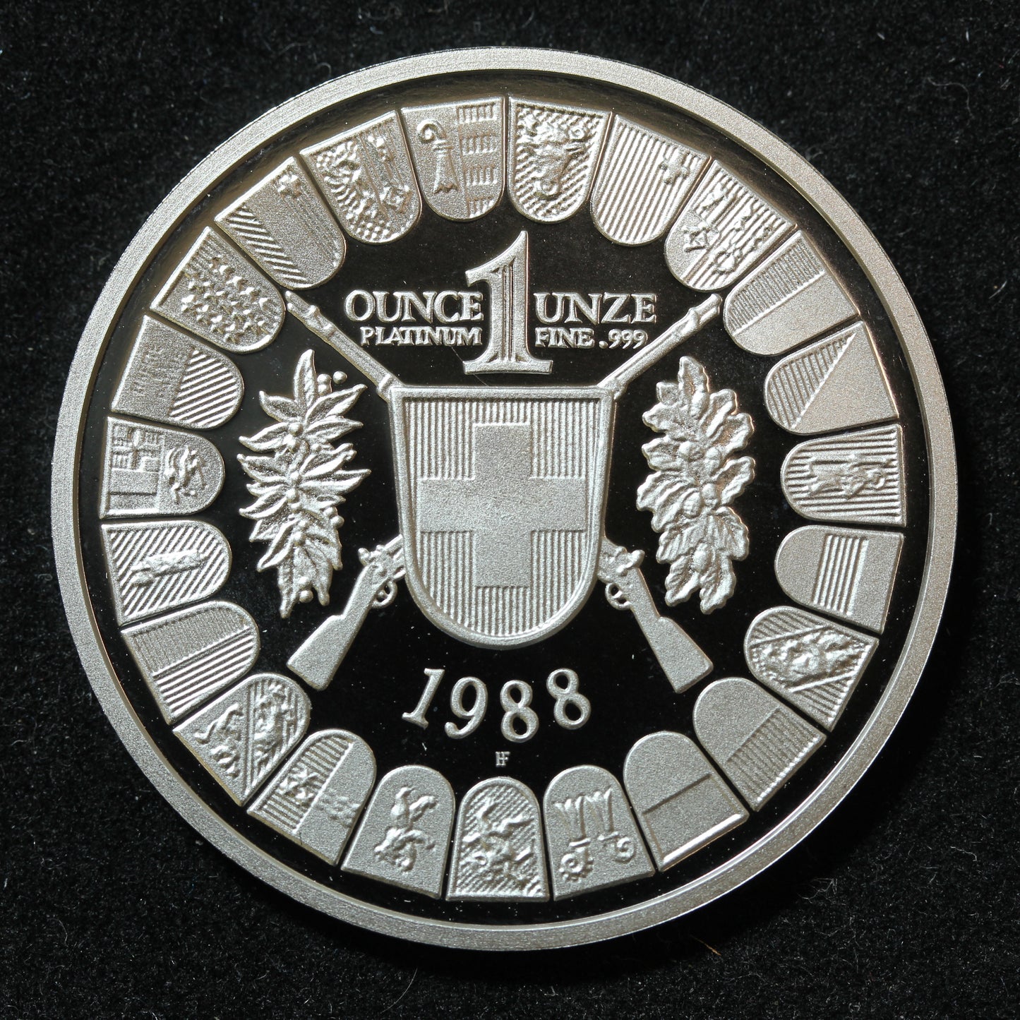 1988 Switzerland 1 oz Platinum Shooting Thaler Proof