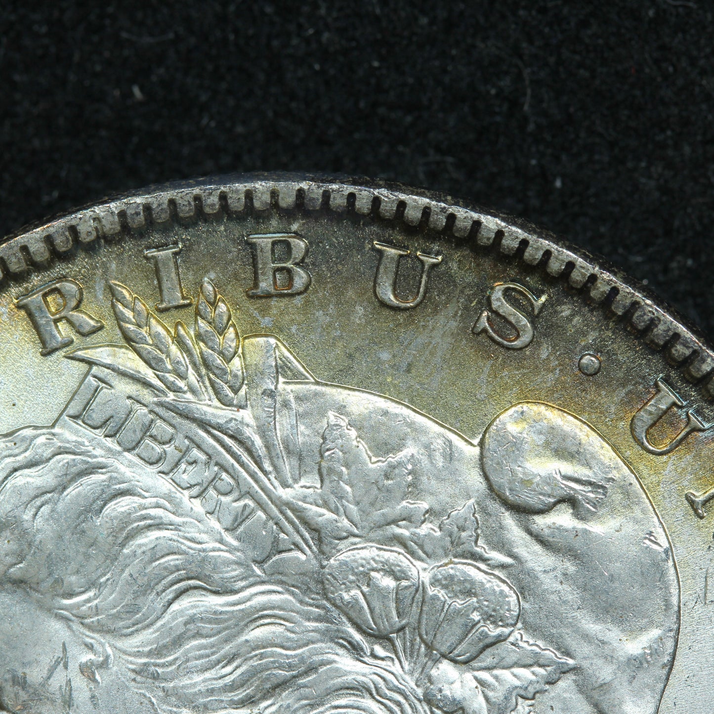 1886 P Morgan Silver Dollar - Philadelphia - Some Rainbow!