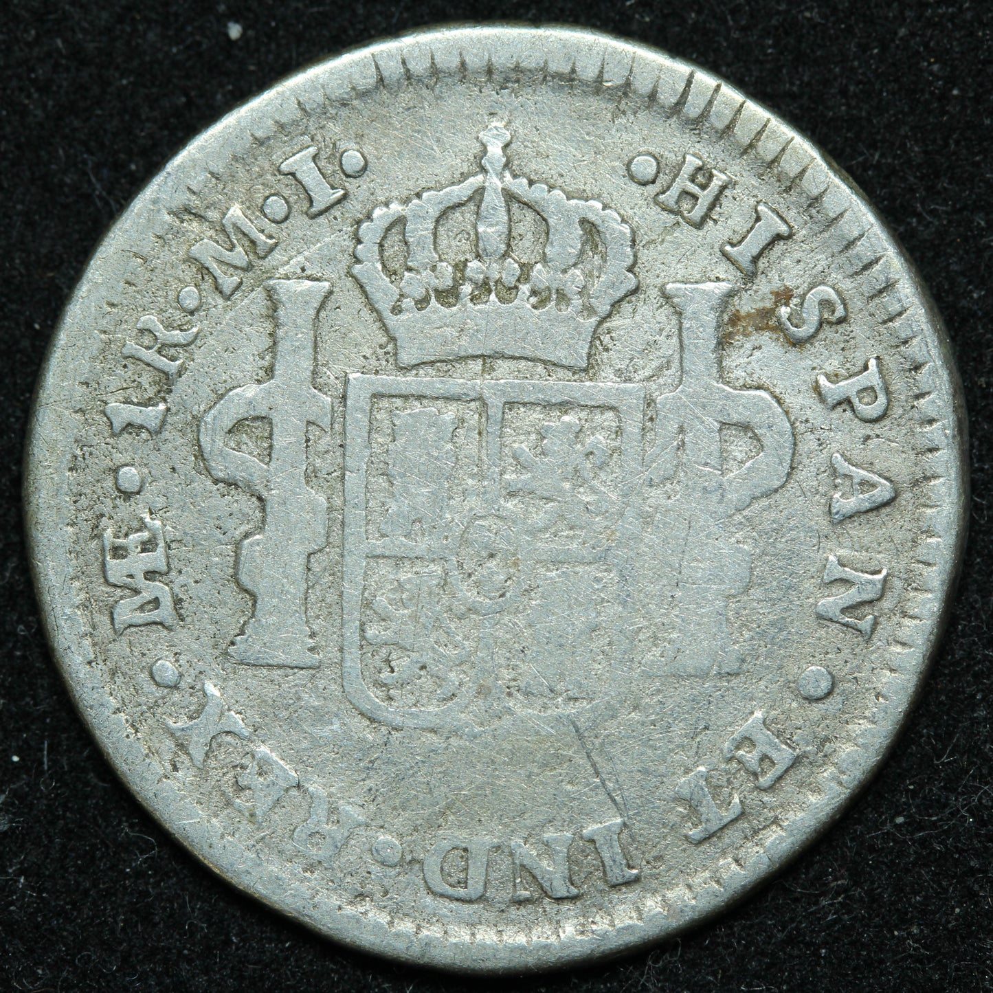 1782 1 Real Lima Peru MI Silver Coin - KM# 75