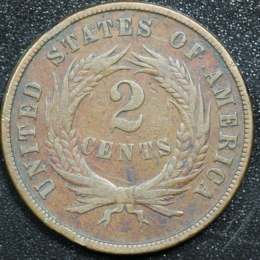 1870 2c Two Cent Piece United States US