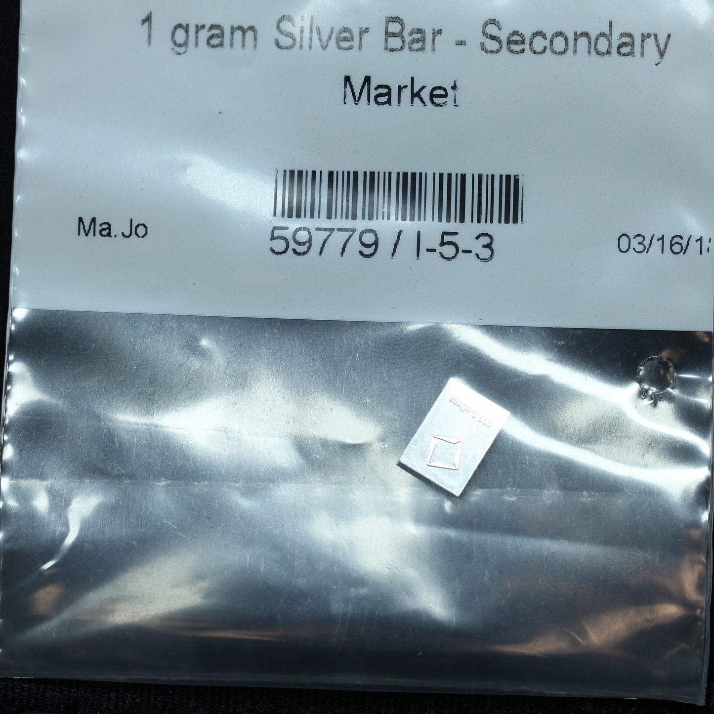 5 x 1 Gram Valcambi Suisse .999 Fine Silver Bar in APMEX Packaging