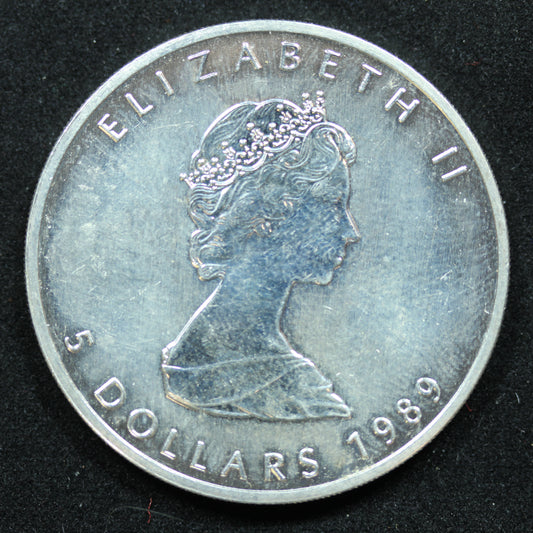 1989 Canadian Maple Leaf .9999 Fine Bullion Coin - Marks/Spots