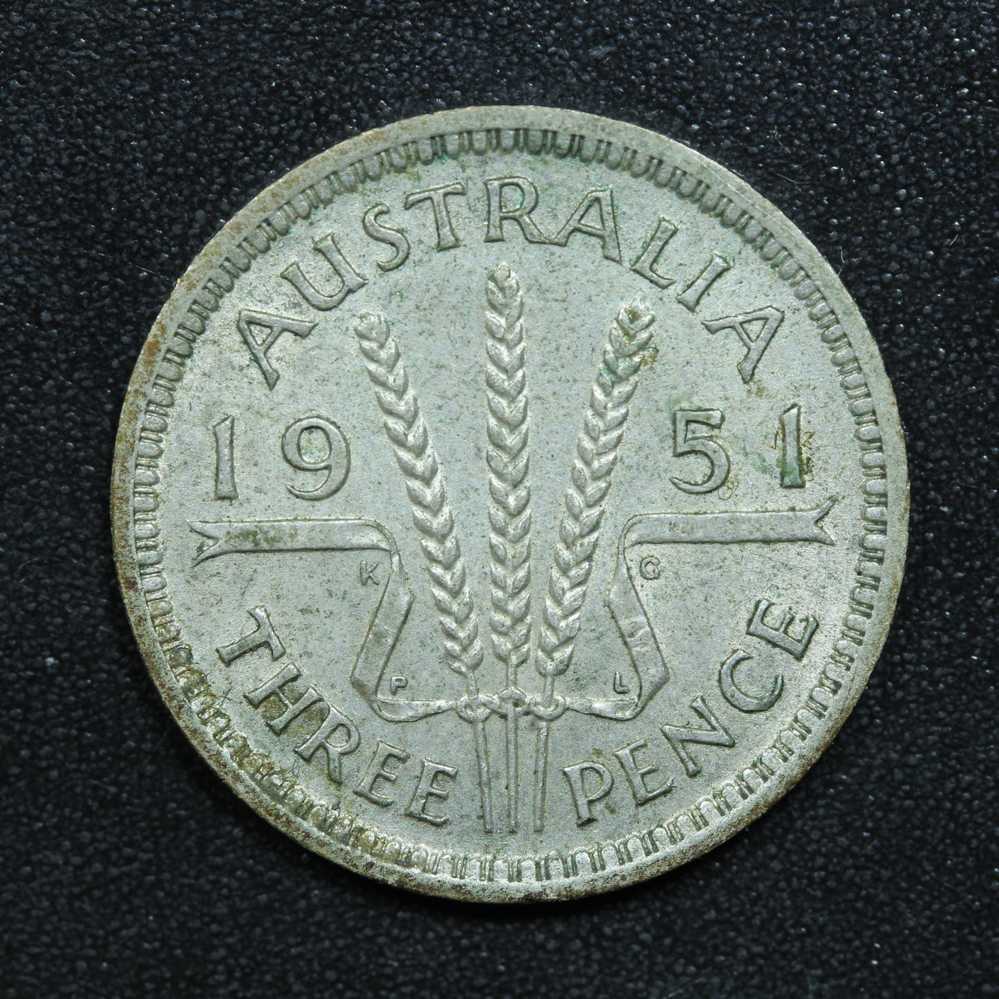 1951 Australia Threepence Silver Coin - KM# 44